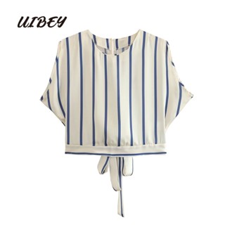 Uibey เสื้อเชิ้ตแฟชั่น พิมพ์ลาย เรียบง่าย อเนกประสงค์ 4038