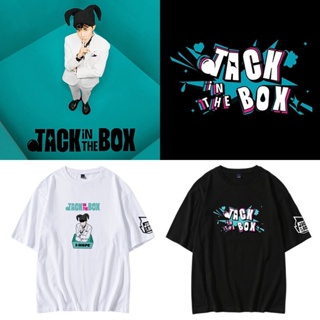 เสื้อยืดแขนสั้นลําลอง คอกลม ผ้าฝ้าย พิมพ์ลาย Kpop Bangtan Boys J-HOPE Jack In The Box สําหรับผู้ชาย และผู้หญิง