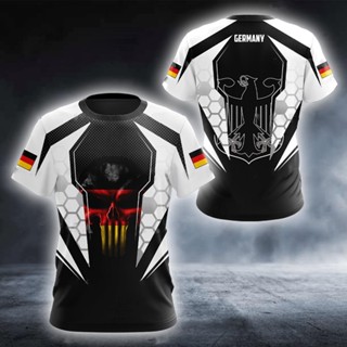 Germany เสื้อยืดลําลอง แขนสั้น คอกลม พิมพ์ลายสัญลักษณ์ชาติเยอรมัน โอเวอร์ไซซ์ แฟชั่นฤดูร้อน สําหรับผู้ชาย 2023