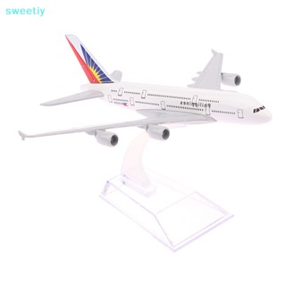 Sweetiy โมเดลเครื่องบินจําลอง 1:400 A380 16 20 ซม. สําหรับเก็บสะสม