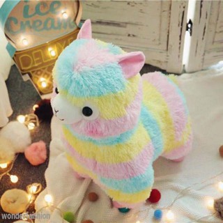 Kawaii ตุ๊กตาแกะอัลปาก้าน่ารัก สีรุ้ง 25 ซม. ของเล่นสําหรับเด็ก