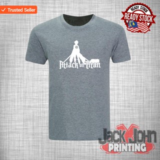 [S-5XL][AOT010] เสื้อยืด ผ้าฝ้าย 100% พิมพ์ลาย ATTACK ON TITAN [ shingeki no kyojin ]