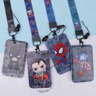 ป้ายห้อยบัตร Marvel Card Holder กรอบใส่บัตร พร้อมสายผ้าคล้องคอ ที่ใส่บัตรกรอมบัตร สายคล้องบัตร ใส่บัตรพนักงาน