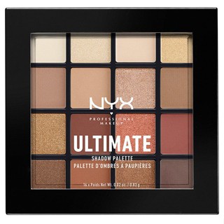 จัดส่งทันท NYX Professional Makeup ULTIMATE SHADOW PALETTE MULTI FINISH SHADOW PALETTE เครื่องสำอาง พาเลทอายแชโดว์ 16 สี