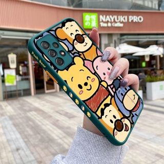 เคสซิลิโคนนิ่ม แบบใส ขอบสี่เหลี่ยม ลายการ์ตูนหมีพูห์ กันกระแทก สําหรับ Samsung galaxy A72 4G A72 5G