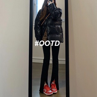 OOTD SHOP กางเกงขายาว กางเกงยีนส์ผู้หญิง ผู้หญิงแฟชั่นเกาหลี A97L0MP