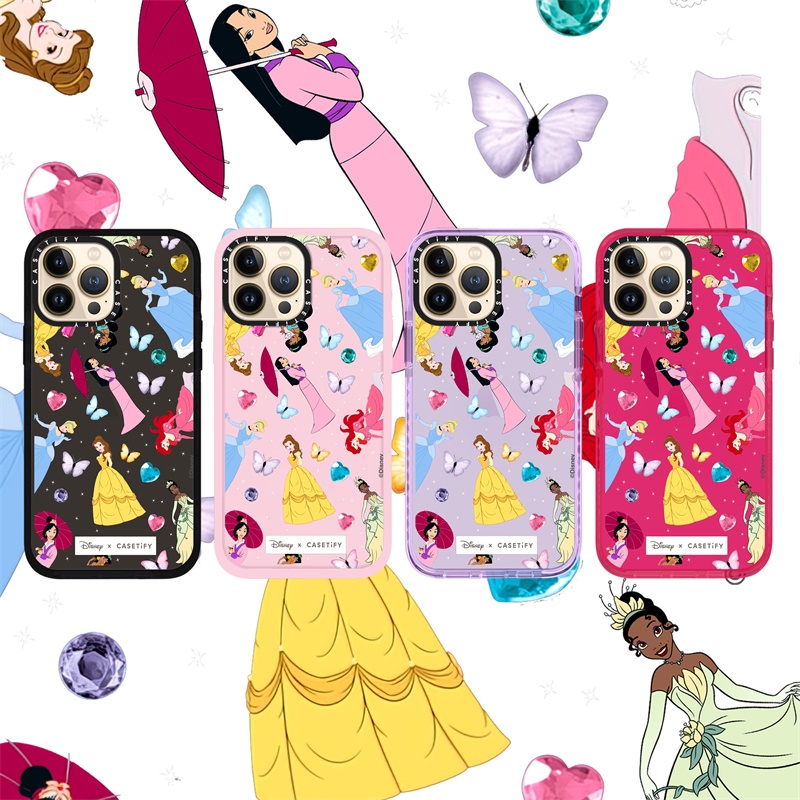 Casetify X Disney Princess Medley RosePink เคสโทรศัพท์มือถือแบบนิ่ม ใส กันกระแทก สําหรับ iPhone 14 13 12 11 Pro MAX IX XS MAX XR 6 6s 7 8 Plus