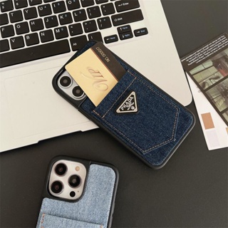 เคสโทรศัพท์มือถือหนัง ป้องกัน หรูหรา พร้อมช่องใส่บัตร สไตล์คลาสสิก สําหรับ iPhone 14 Pro Max 13 12 Pro Max ProMax