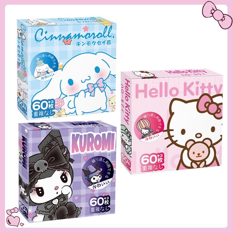 สติกเกอร์ ลายการ์ตูนอนิเมะ Sanrio น่ารัก เหมาะกับของขวัญวันเกิด สําหรับตกแต่งแล็ปท็อป แก้วมัก 60 ชิ้น