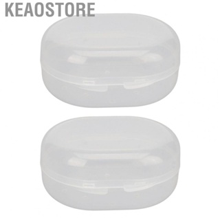 Keaostore 2x Swimming Earplug Storage Box Buckle Closure Breathable Holes Earplugs ADS