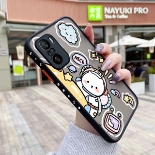 เคสโทรศัพท์มือถือแบบแข็ง ใส กันกระแทก ลายการ์ตูนอวกาศ สําหรับ Xiaomi MI POCO F3 Redmi K40 K40 Pro