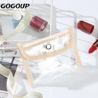 Gogoup 1 ชิ้น กระเป๋าสตางค์ใส แฟชั่น บัตรประชาชน กันน้ํา กระเป๋าขนาดเล็ก Pvc กระเป๋าใส่เหรียญ