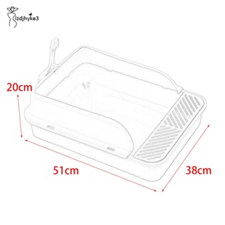 [lzdjhyke3] ถาดทรายแมว กึ่งปิด กันกระเด็น ทําความสะอาดง่าย ทนทาน สําหรับสัตว์เลี้ยงขนาดเล็ก