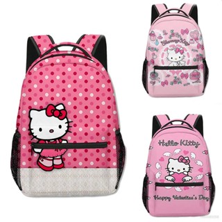 Jason Sanrio กระเป๋าเป้สะพายหลัง อเนกประสงค์ พิมพ์ลาย Hello Kitty ความจุขนาดใหญ่ ระบายอากาศ สําหรับผู้หญิง และผู้ชาย