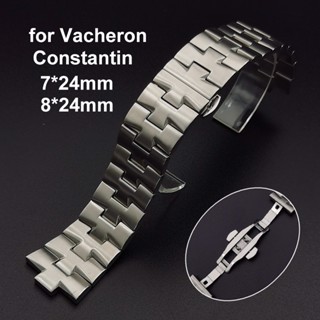 สายนาฬิกาข้อมือสเตนเลส สําหรับ Vacheron Constantin Overseas Bands for 47040 Series Bracelet 7*24 มม. 8*24 มม.