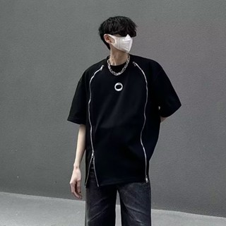 Leosoxs  เสื้อยืดผู้ชาย เสื้อยืดชาย oversize คอกลม แขนสั้น แฟชั่นยอดนิยม Korean 2023NEW JUL1803 Comfortable ทันสมัย Beautiful คุณภาพสูง C98A5WJ 36Z230909