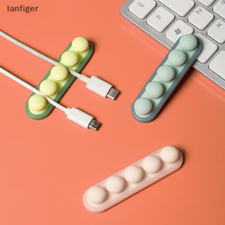 Lanf คลิปซิลิโคน สําหรับจัดเก็บสายเคเบิล USB หูฟัง และเมาส์