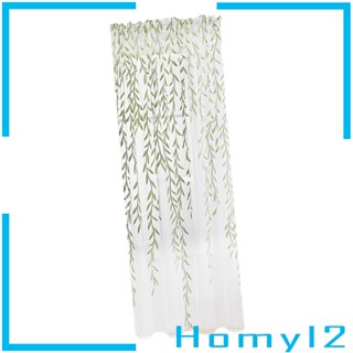 [HOMYL2] ผ้าม่านหน้าต่าง พิมพ์ลายใบไม้ สไตล์โมเดิร์น ซักทําความสะอาดได้ สําหรับห้องนอน