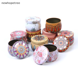 [newhopetree] กระปุกดีบุก สไตล์ชนเผ่า สําหรับใส่เครื่องประดับ ลูกอม DIY พร้อมส่ง