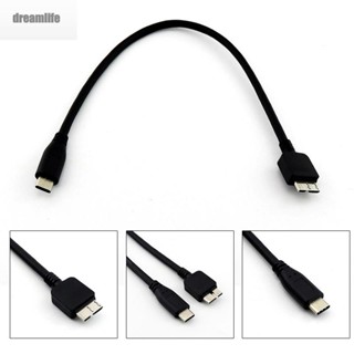 【DREAMLIFE】Spare Wire Black Replacement USB 3.1 Type-C Male to USB 3.0 Micro Data Cable