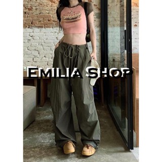 EMILIA SHOP  กางเกงขายาว คาร์โก้ กางเกง กางเกง  รุ่นใหม่ Unique พิเศษ สบาย A93L0GM 36Z230909