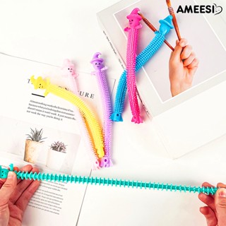 Ameesi ของเล่นบีบสปาเก็ตตี้ รูปฟักทอง ค้างคาว ค้างคาว แมงมุม แม่มด ฮาโลวีน แบบนิ่ม ของขวัญ สําหรับผู้ใหญ่ และเด็ก 2 ชิ้น