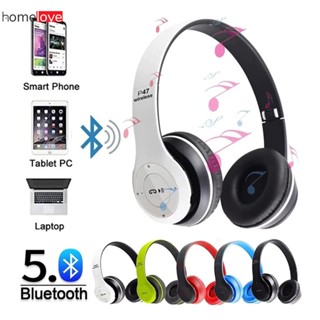 ชุดหูฟังบลูทูธไร้สายหูฟังสเตอริโอแบบพับได้ Mic Mp3 Fm Headphones Stereo Bluetooth Sports Gaming Headphones