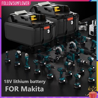 ♧ติดตามดอกทานตะวัน♫  แบตเตอรี่ไร้สาย 3000 4000 5000 7500Ah แบบชาร์จไฟได้ สําหรับ Makita