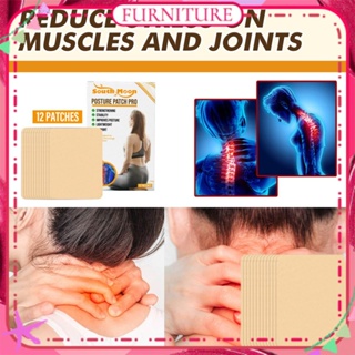 ♕ South Moon 12 Patches Corrective Body Care Stickers Repair Hunchback Relief Joints Cervical Spine Pain Discomfort Stickers Body Care FURNITURE เฟอร์นิเจอร์