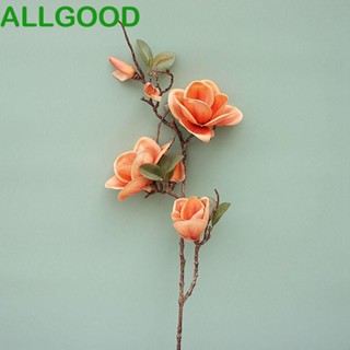 Allgoods ดอกแมกโนเลียปลอม 3 หัว สําหรับตกแต่งบ้าน โรงแรม พร็อพถ่ายภาพ