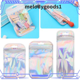 Melodygoods1 ถุงซิปล็อค พร้อมรูแขวน ปิดผนึกได้ สําหรับใส่เครื่องประดับ 50 ชิ้น ต่อถุง