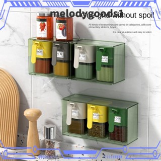 MELODYGOODS1 กล่องเก็บเครื่องเทศ สมุนไพร พริกไทย น้ําตาล แบบ 2 ช่อง สําหรับทําอาหาร บาร์บีคิว