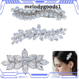 MELODYGOODS1 กิ๊บติดผมคริสตัล รูปใบไม้ เหมาะกับของขวัญ สําหรับผู้หญิง เพื่อนเจ้าสาว งานแต่งงาน