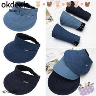 Okdeals หมวกเปล่า กันแดด ป้องกันรังสียูวี สําหรับผู้หญิง