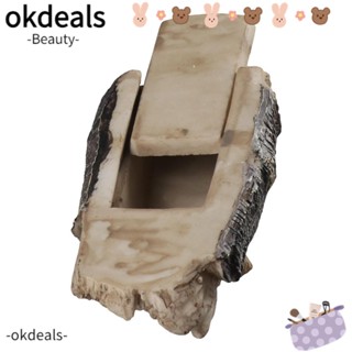 OKDEALS กล่องเก็บกุญแจ เรซิ่น สีเหลืองอ่อน สําหรับกลางแจ้ง