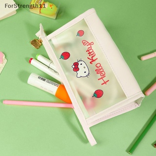 Fo กระเป๋าดินสอ กระเป๋าเครื่องสําอาง มีซิป ลาย Hello Kitty น่ารัก สําหรับเดินทาง TH