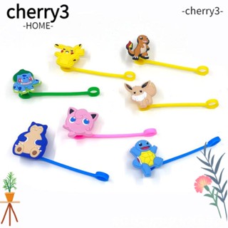 Cherry3 จุกปิดหลอดดูดน้ํา กันฝุ่น ใช้ซ้ําได้ สําหรับห้องครัว