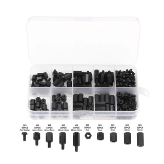 Urlwall 180 ชิ้น M3 บ้านฮาร์ดแวร์ซ่อมหญิงชาย Hex หกเหลี่ยม skru เสาไนลอน Standoff Spacer คอลัมน์สําหรับ PCB เมนบอร์ดพลาสติก Spacing Phillips สกรู