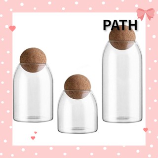 Path ขวดโหลแก้วใส พร้อมฝาปิด สําหรับเก็บอาหาร ชา กาแฟ น้ําตาล