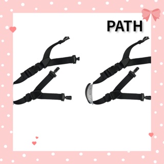 PATH สายคล้องคาง 2 ชิ้น พร้อมคลิปไนล่อน สีดํา สําหรับหมวกกันน็อคนิรภัย