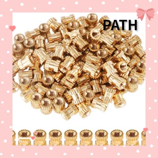 PATH ชุดน็อตเกลียว ทองเหลือง M2X4 มม.X3.5 มม. สําหรับเครื่องพิมพ์ 3D 100 ชิ้น