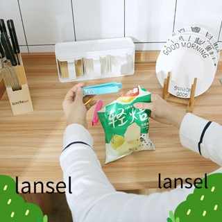 Lansel คลิปซีลถุงขนมขบเคี้ยว พร้อมฉลาก ทนทาน 6 ชิ้น