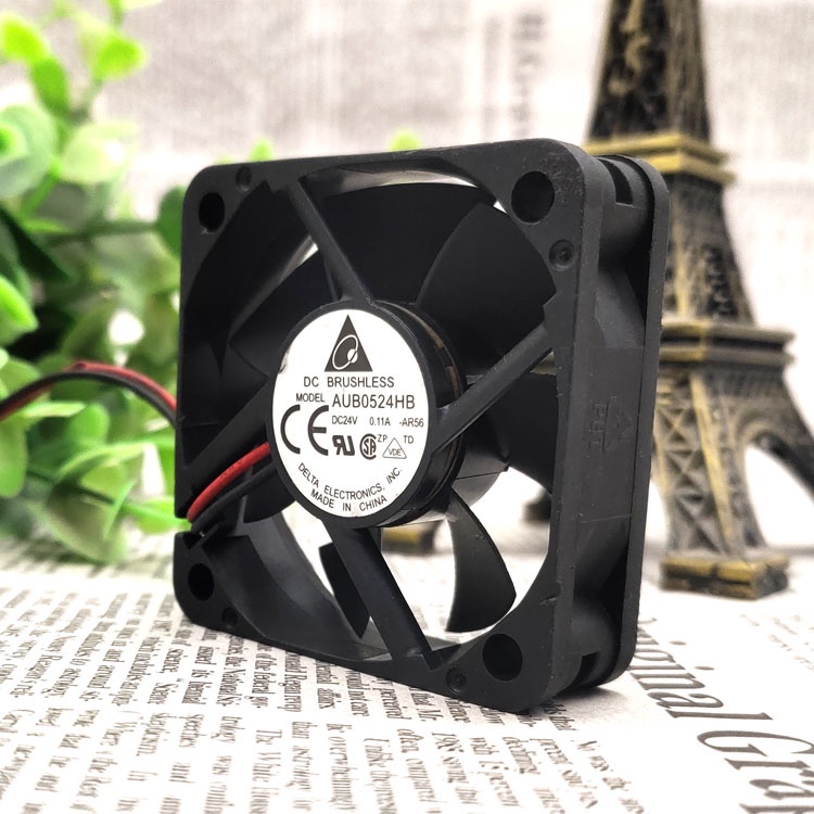 พัดลมระบายความร้อน Taiwan Delta AUB0524HB 5015 24V 0.11 A 5CM 2 สายอินเวอร์เตอร์แชสซีพัดลมระบายความร