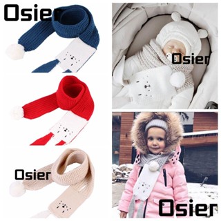 OSIER1 Kids Ball Scarves Cute Winter Warm Boys Girls Knitted Wool