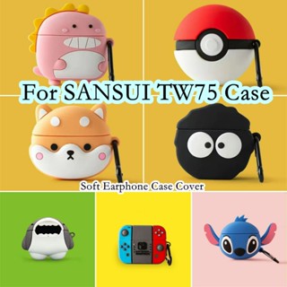 【imamura】เคสหูฟัง แบบนิ่ม ลายการ์ตูนตลก สําหรับ SANSUI TW75 SANSUI TW75