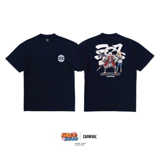  พิมพ์ลาย #ถูกสุด เสื้อยืด Carnival X Naruto Shippuden Sannin T-Shirt Navy