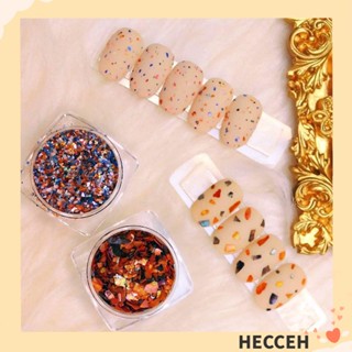 Hecceh หินเปลือกหอย 3D หลากสี สําหรับตกแต่งเล็บ DIY