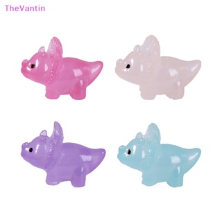 Thevantin ฟิกเกอร์ไดโนเสาร์เรืองแสง DIY สําหรับตกแต่งบ้าน สวน ภูมิทัศน์ งานฝีมือ 5 ชิ้น