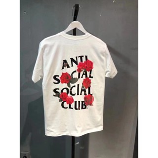 เสื้อยืดแขนสั้น พิมพ์ลาย Anti Social Club Roses ASSC สําหรับผู้ชาย และผู้หญิง