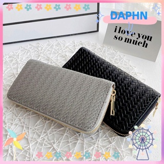 Daphs กระเป๋าสตางค์ ใบยาว หนัง PU ทรงคลัทช์ ใส่โทรศัพท์มือถือได้ สําหรับผู้หญิง